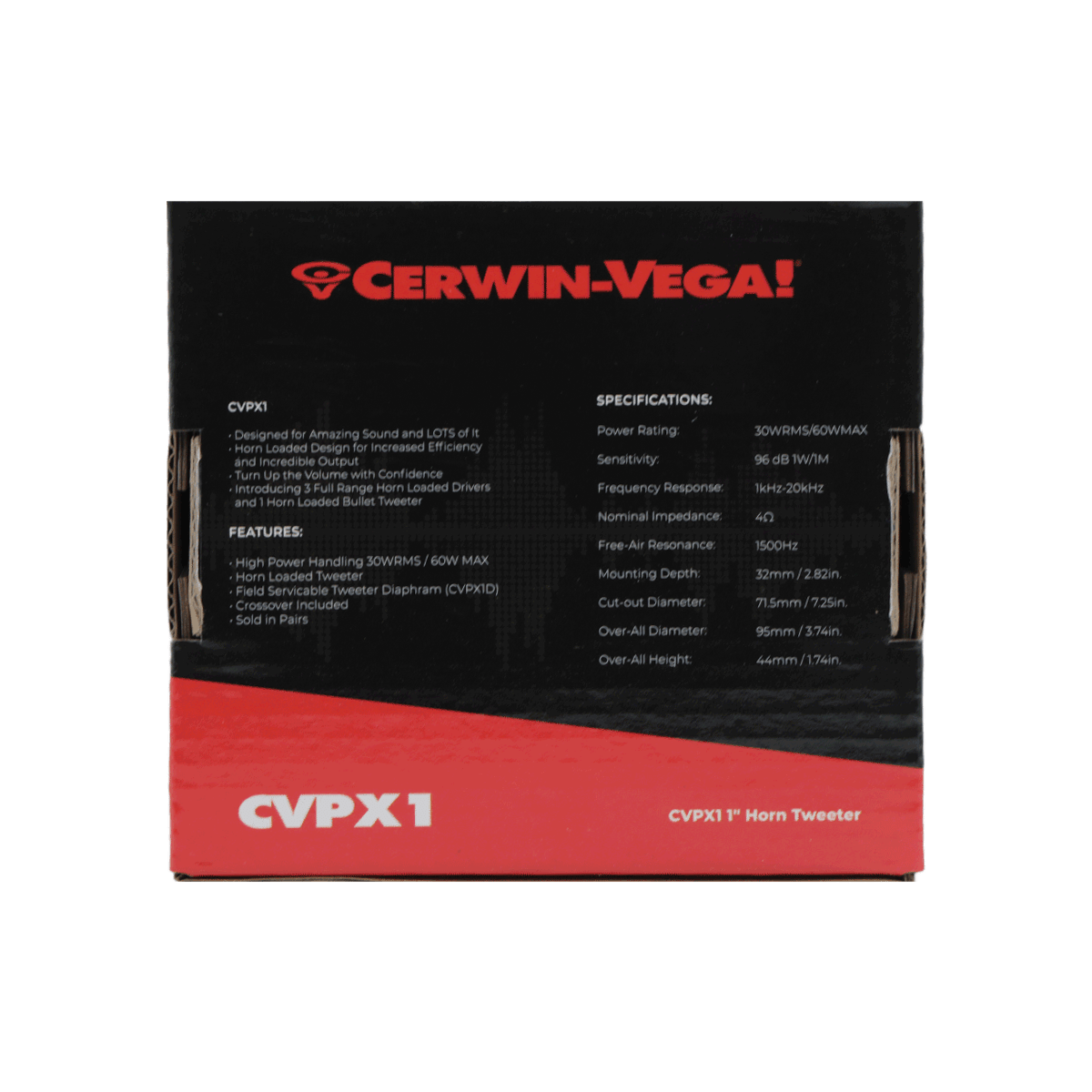 CVPX1 - CVPX Series 1" Bullet Horn Tweeter - Cerwin Vega