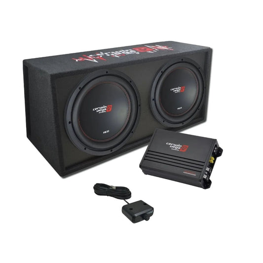 12" Dual XED Series Vented Enclosure & Amplifier Bass Package - BKX212V - Cerwin Vega