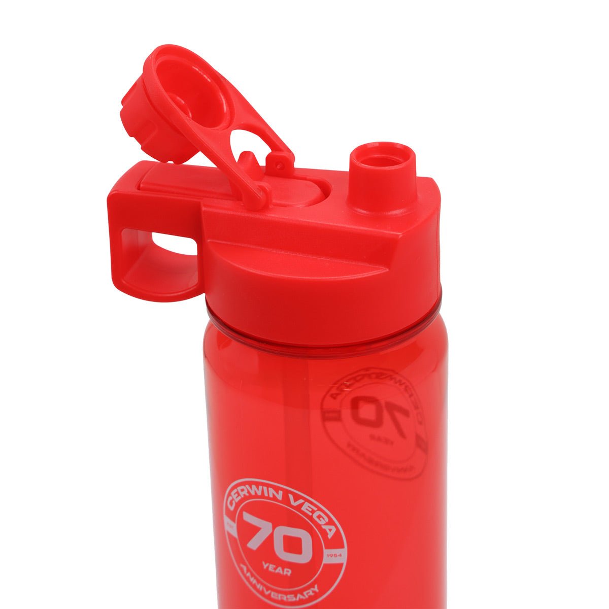 Cerwin - Vega 70th Anniversary Commemorative Plastic Water Bottle - 24 oz, Leakproof - Red - 24OZ - Cerwin Vega
