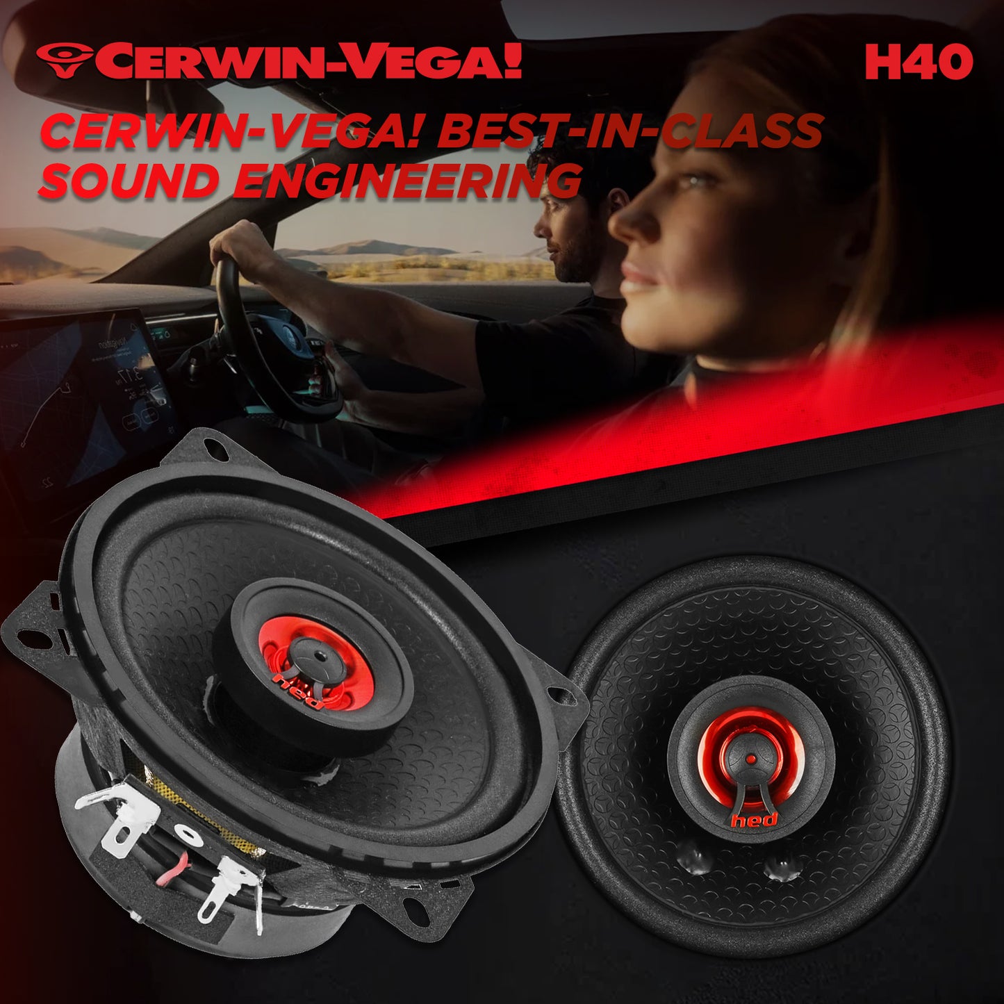 H40 - HED 2025 Edition 4” 2-Way Coaxial Full Range Speaker Set