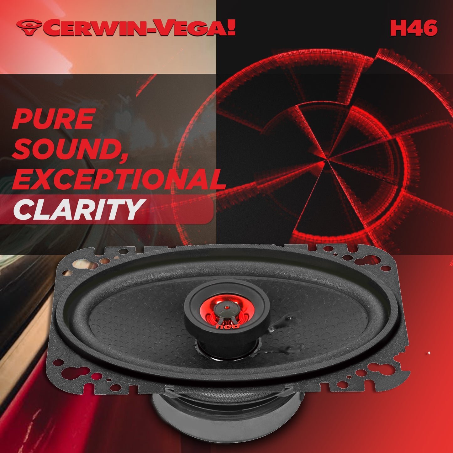 H46 - HED 2025 Edition 4"x6” 2-Way Coaxial Full Range Speaker Set