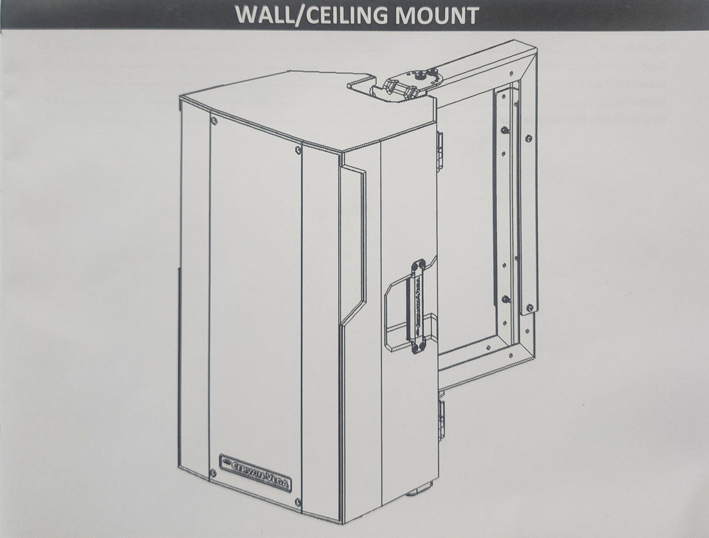 CVE Series PA Speaker Wall/Ceiling Mounting Bracket - HARP00110 - Cerwin Vega