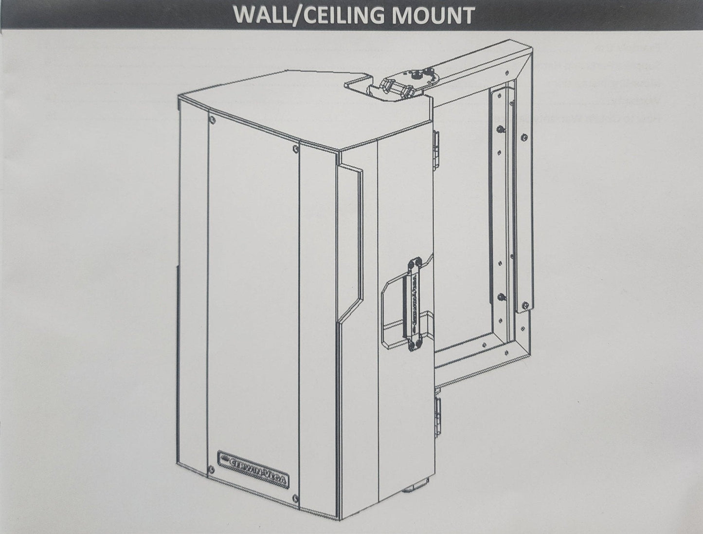 CVE Series PA Speaker Wall/Ceiling Mounting Bracket - HARP00110