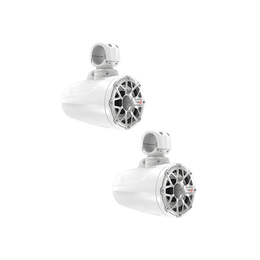 2-Way Speaker System (Pair), Black and White Coated Voice Coil Injection PP Cone Rubber Surround