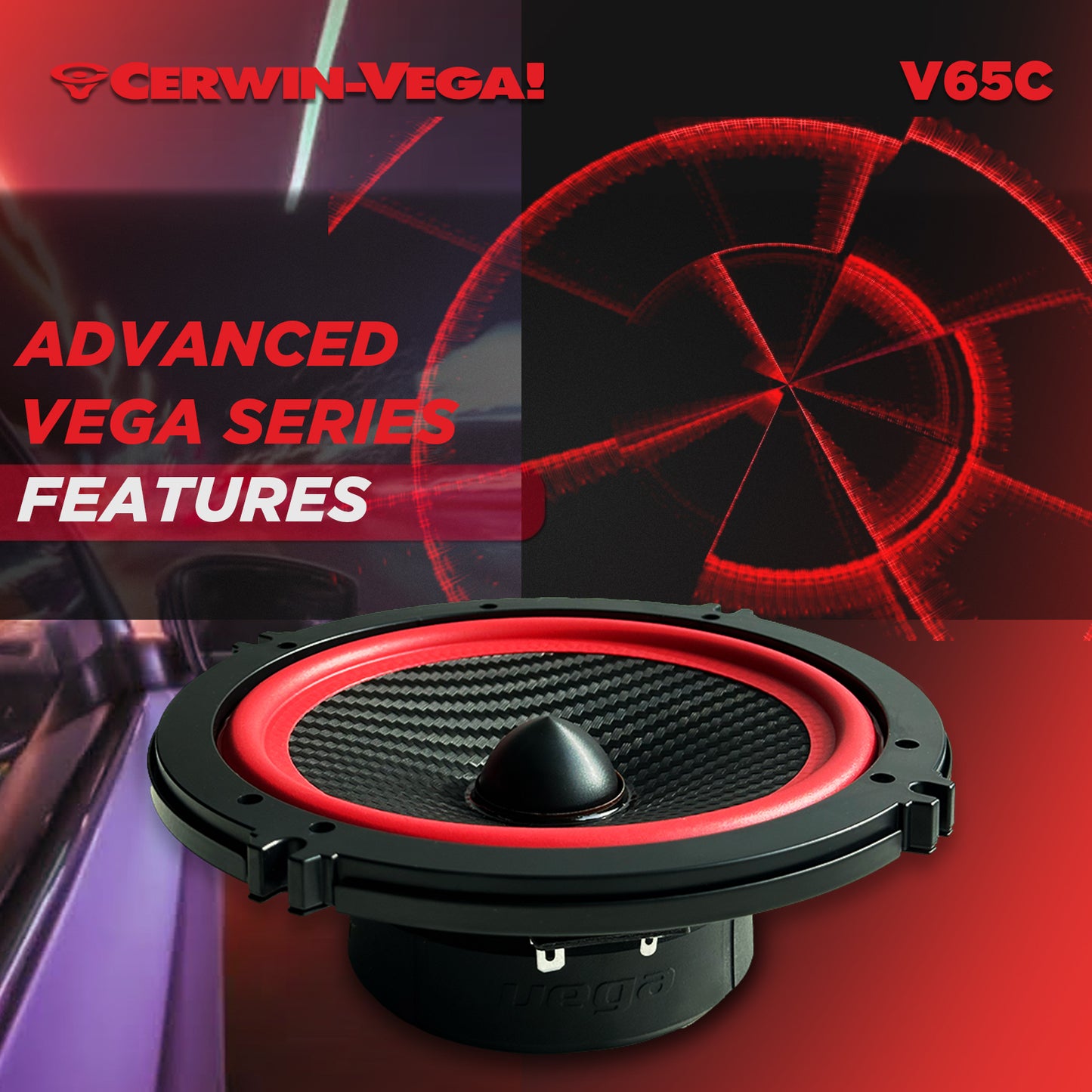 Vega 2025 Edition - 6.5" 2-Way Component Speakers Set (4Ω) - V65C