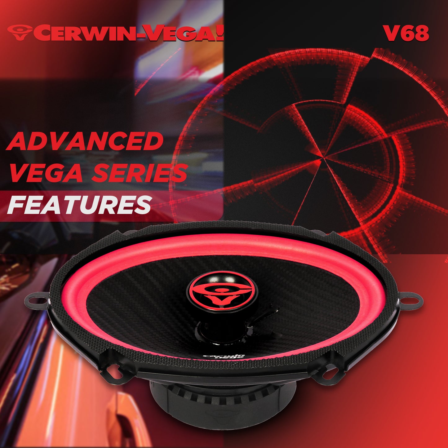 Vega 2025 Edition - 6"x8" 2-Way Coaxial Speakers (4Ω) - V68