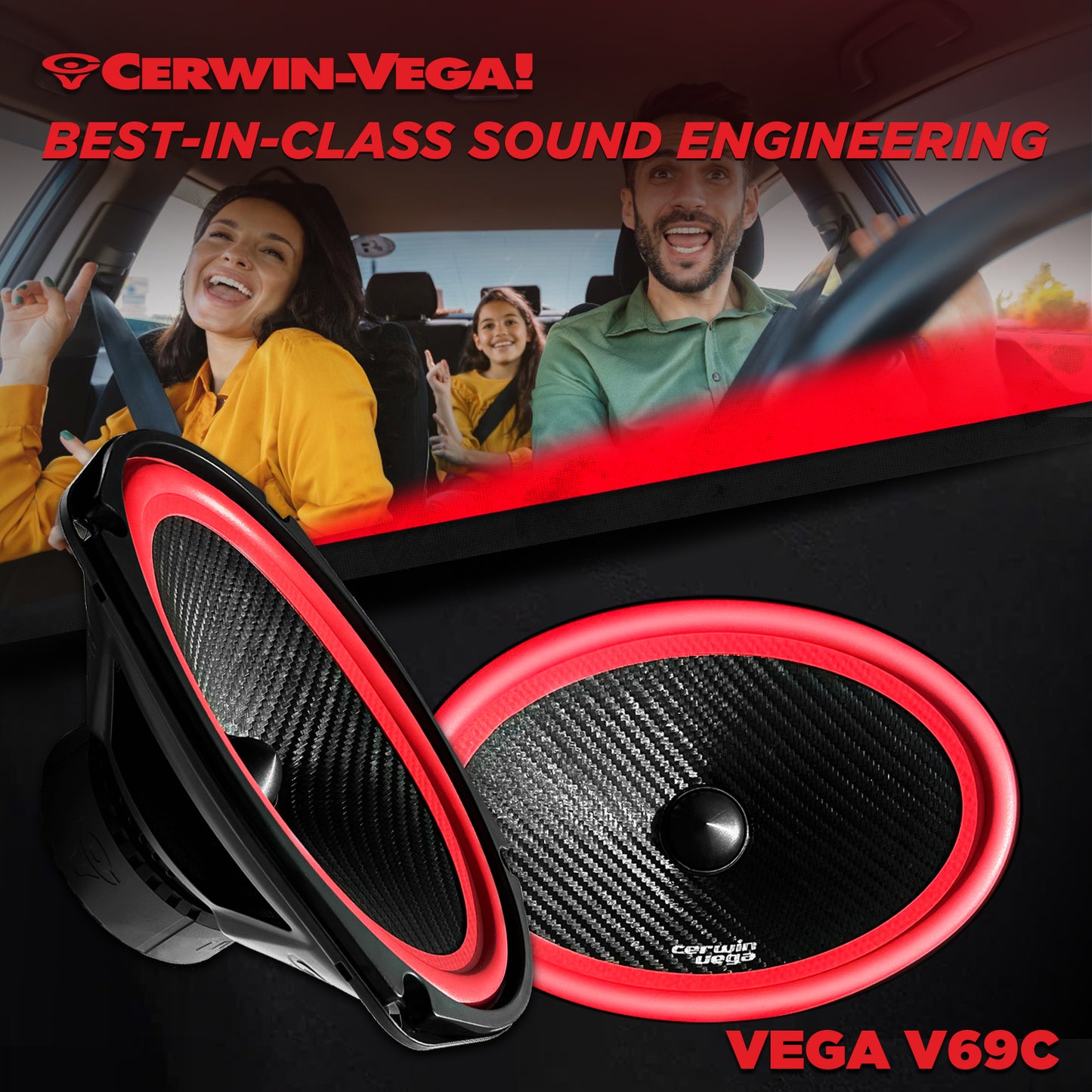 Vega 2025 Edition - 6"x9" 2-Way Component Speakers - V69C