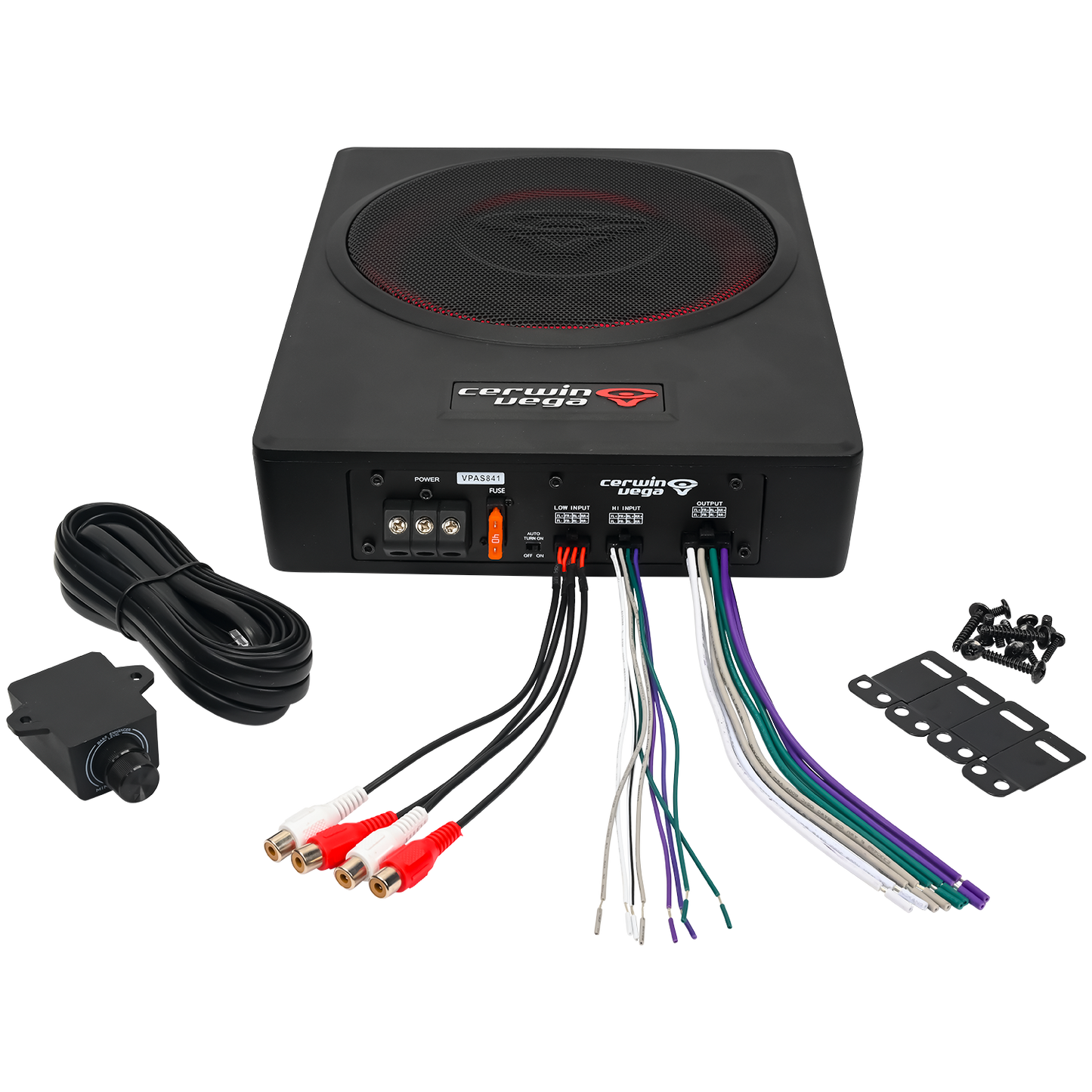 8" UNDER-SEAT BASS SOLUTION WITH VEGA BASS + 4 CHANNEL OUTPUT FOR ADDTIONAL SPEAKERS - VPAS841