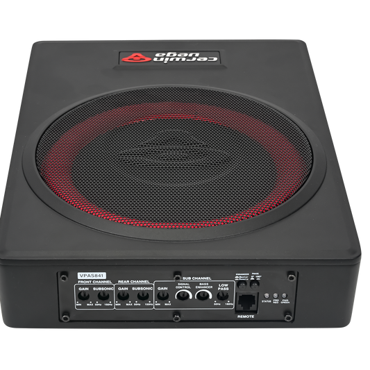8" UNDER-SEAT BASS SOLUTION WITH VEGA BASS + 4 CHANNEL OUTPUT FOR ADDTIONAL SPEAKERS - VPAS841