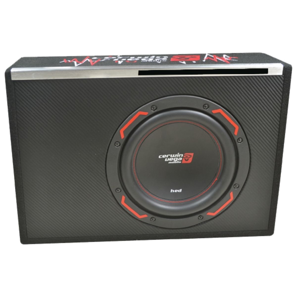 Front View of 10 Inch Single Subwoofer Enclosure