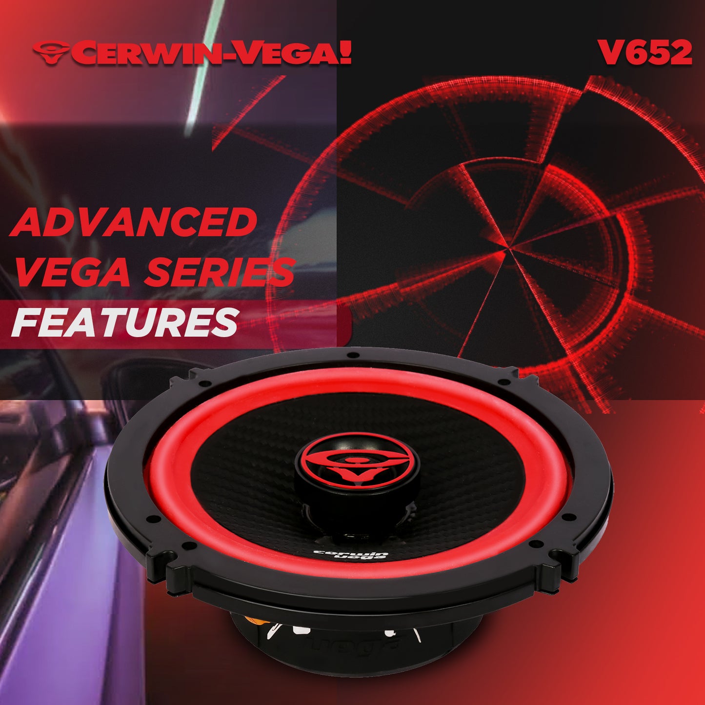 Vega 2025 Edition - 6.5" 2-Way Coaxial Full Range Speakers (2Ω) - V652