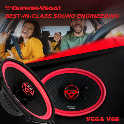 Vega 2025 Edition - 6"x8" 2-Way Coaxial Speakers (4Ω) - V68