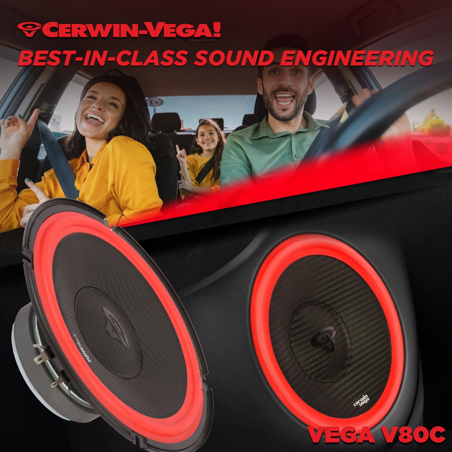 Vega 2025 Edition  8" 2-Way Component Speakers Set - V80C