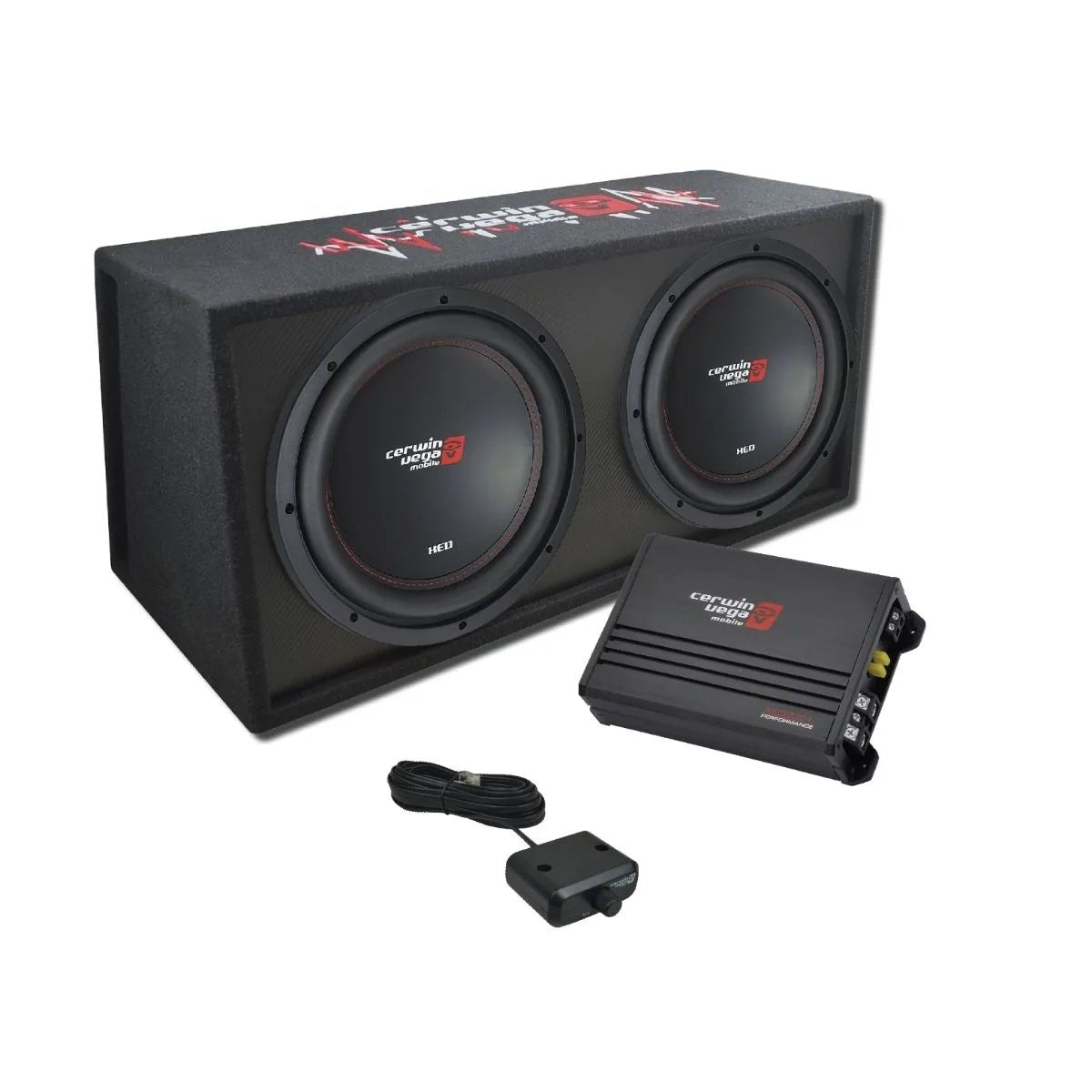 12" Dual XED Series Vented Enclosure & Amplifier Bass Package - BKX212V - Cerwin Vega