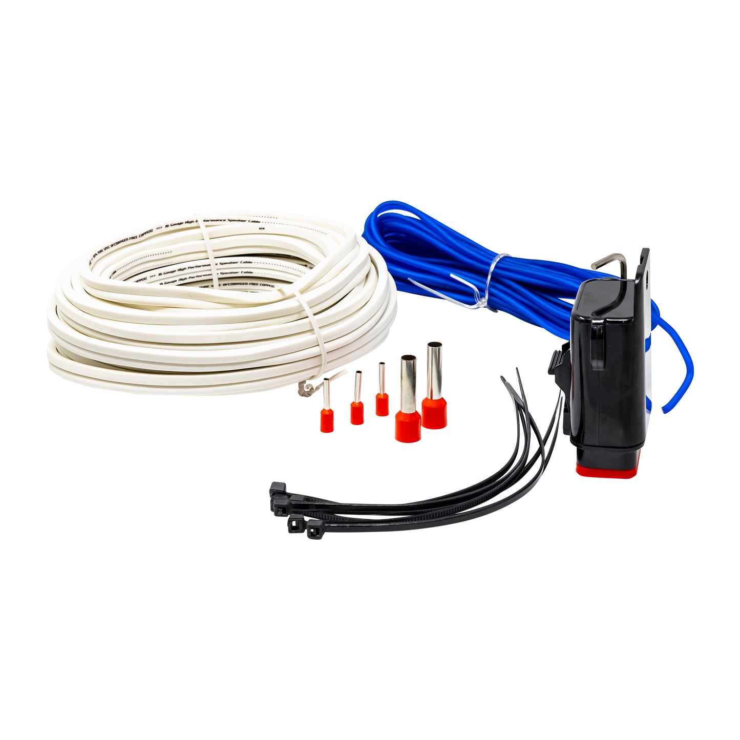 8 Gauge Complete Waterproof Amp Kit, 20ft. With RCA, Speaker Cable - CAKM82