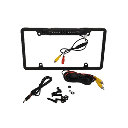 Black HD License Plate Frame with Backup Camera - CLF1B