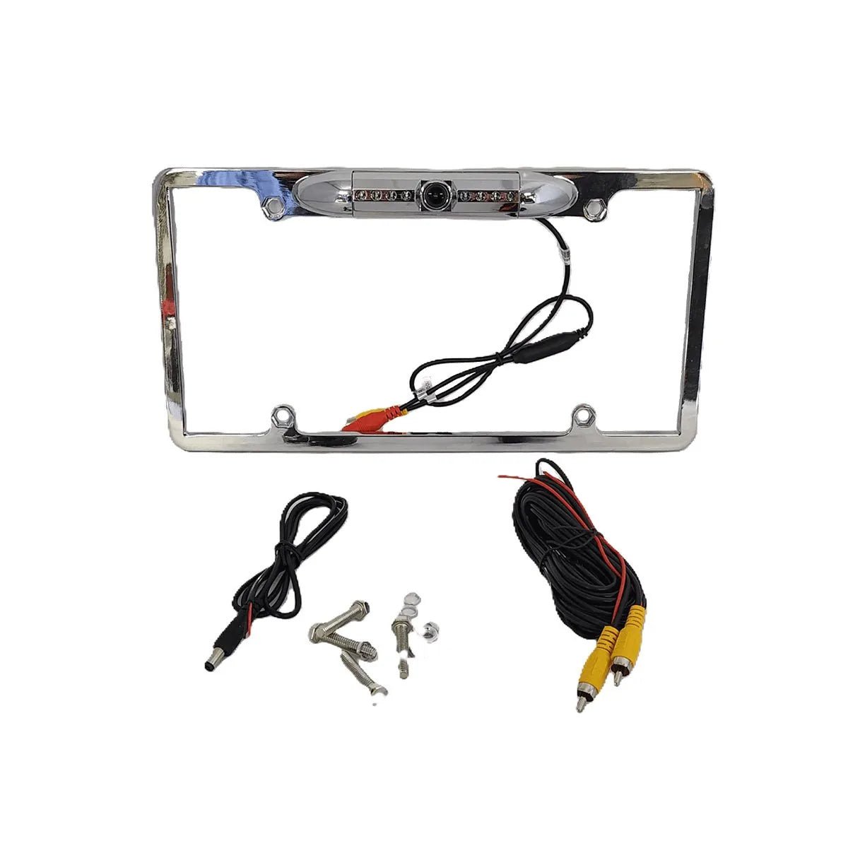 Chrome HD License Plate Frame with Backup Camera - CLF1C - Cerwin Vega