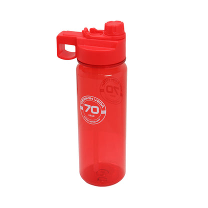 Cerwin-Vega 70th Anniversary Commemorative Plastic Water Bottle - 24 oz, Leakproof -Red - 24OZ