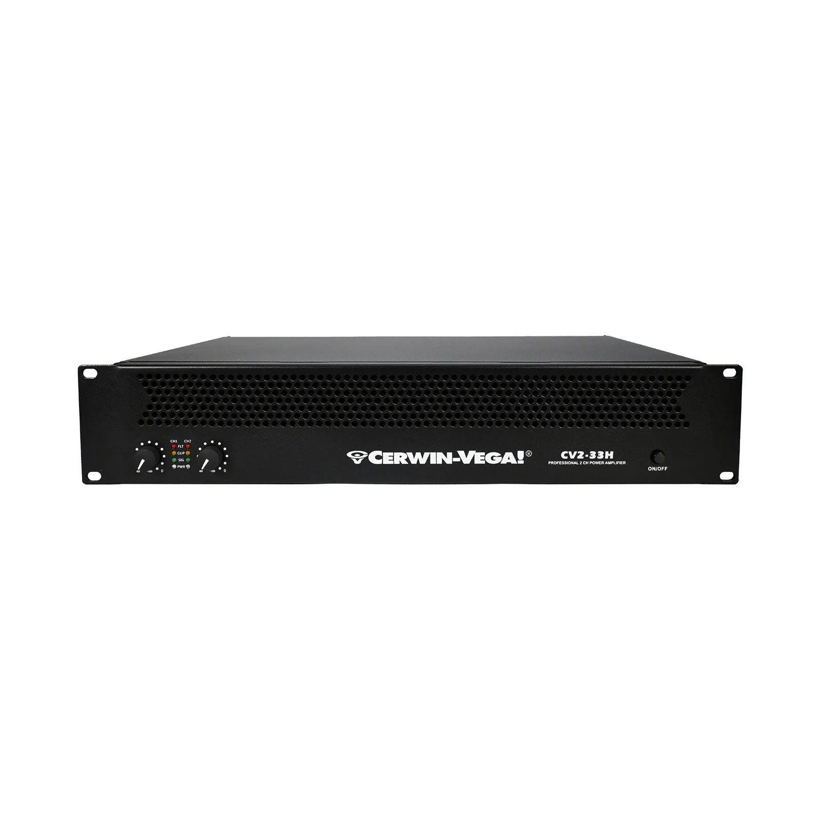 2-Channel Power Audio Amplifier, 2880W 120V-Bridging 8Ω - CV2-33H - Cerwin Vega