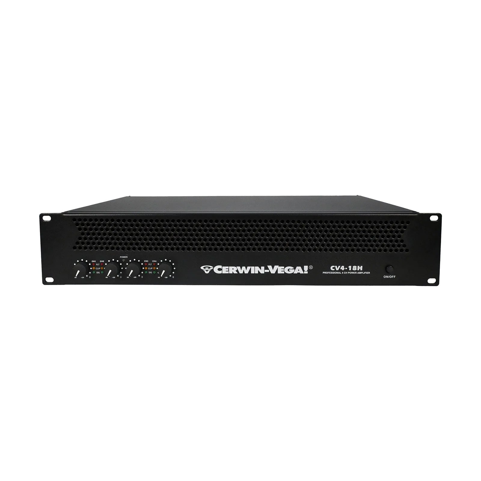 4-Channel Power Audio Amplifier, 1820W 120V-Bridging 8Ω - CV4-18H - Cerwin Vega