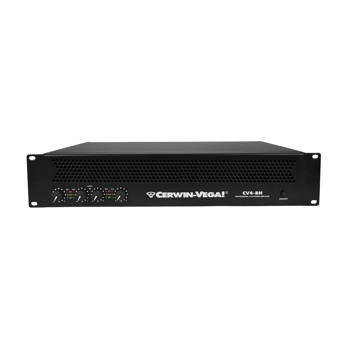 4-Channel Power Audio Amplifier, 1420W 120V-Bridging 8Ω - CV4-8H - Cerwin Vega