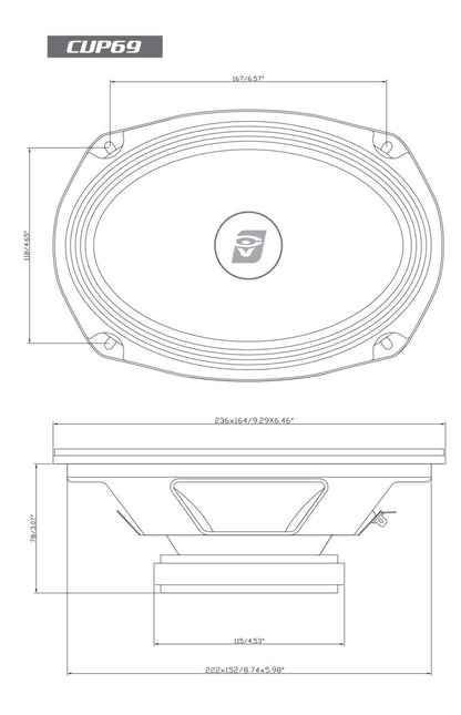 Pro Series 6"x9" Full Range Speaker 4Ω - CVP69 (Single Speaker)