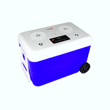 55QT Blue Cooler with 6.5" 2-Way Marine Built-In Speakers, BT Streaming, Phone Charger, 10hr Battery - CVC65B