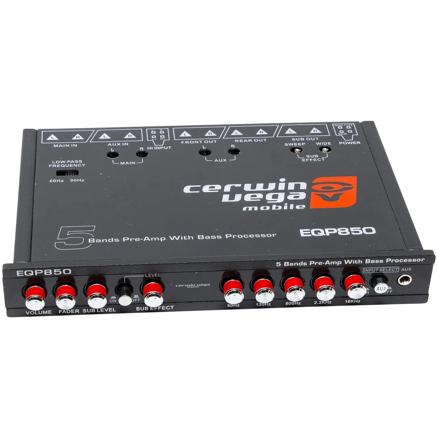 5-Band Pre-Amp Equalizer with Bass Processor - EQP850 - Cerwin Vega