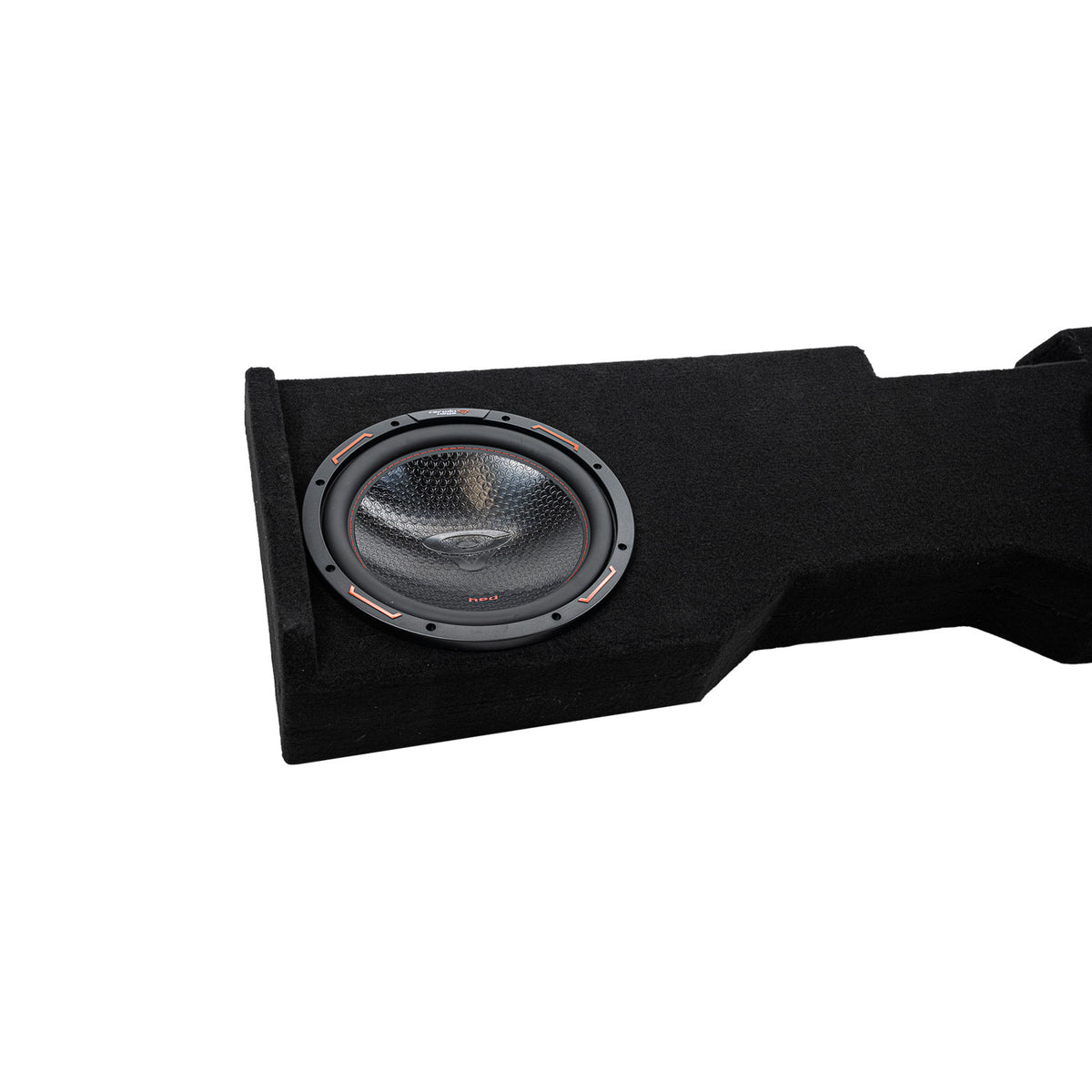 Dual 10" Down-Firing Shallow Subwoofer Enclosure for 2014-Up Chevy Silverado Crew Cab with H10DV4 - H10DV4MDV210NW - Cerwin Vega