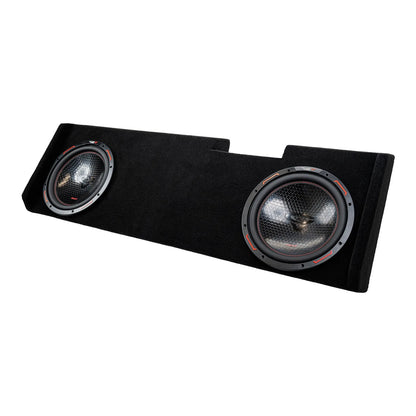 Dual 12" Sealed Subwoofer Enclosure for 2019-Up Chevy Silverado / GMC Sierra Extended / Crew Cab with H12DV2 - H12DV2MDV212RB - Cerwin Vega