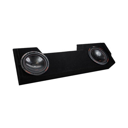 Double 12" Shallow Subwoofer Enclosure for 2019-Up RAM Crew Cab with H12DV4 - H12DV4MDG212RB - Cerwin Vega