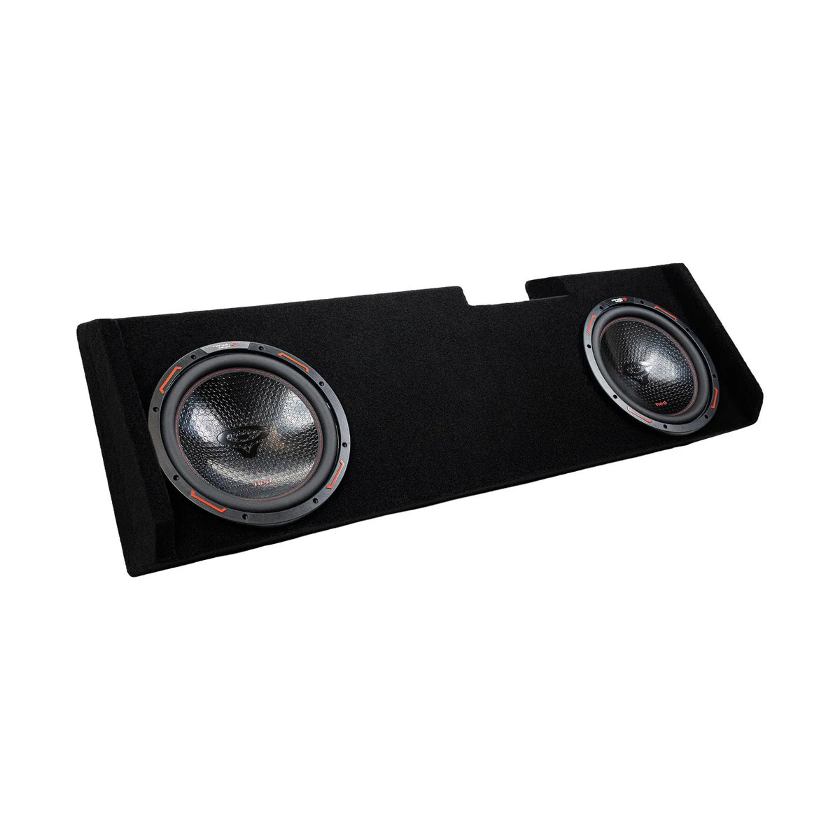 Dual 12" Sealed Subwoofer Enclosure for 2019-Up Chevy Silverado / GMC Sierra Extended / Crew Cab with H12DV4 - H12DV4MDV212RB - Cerwin Vega
