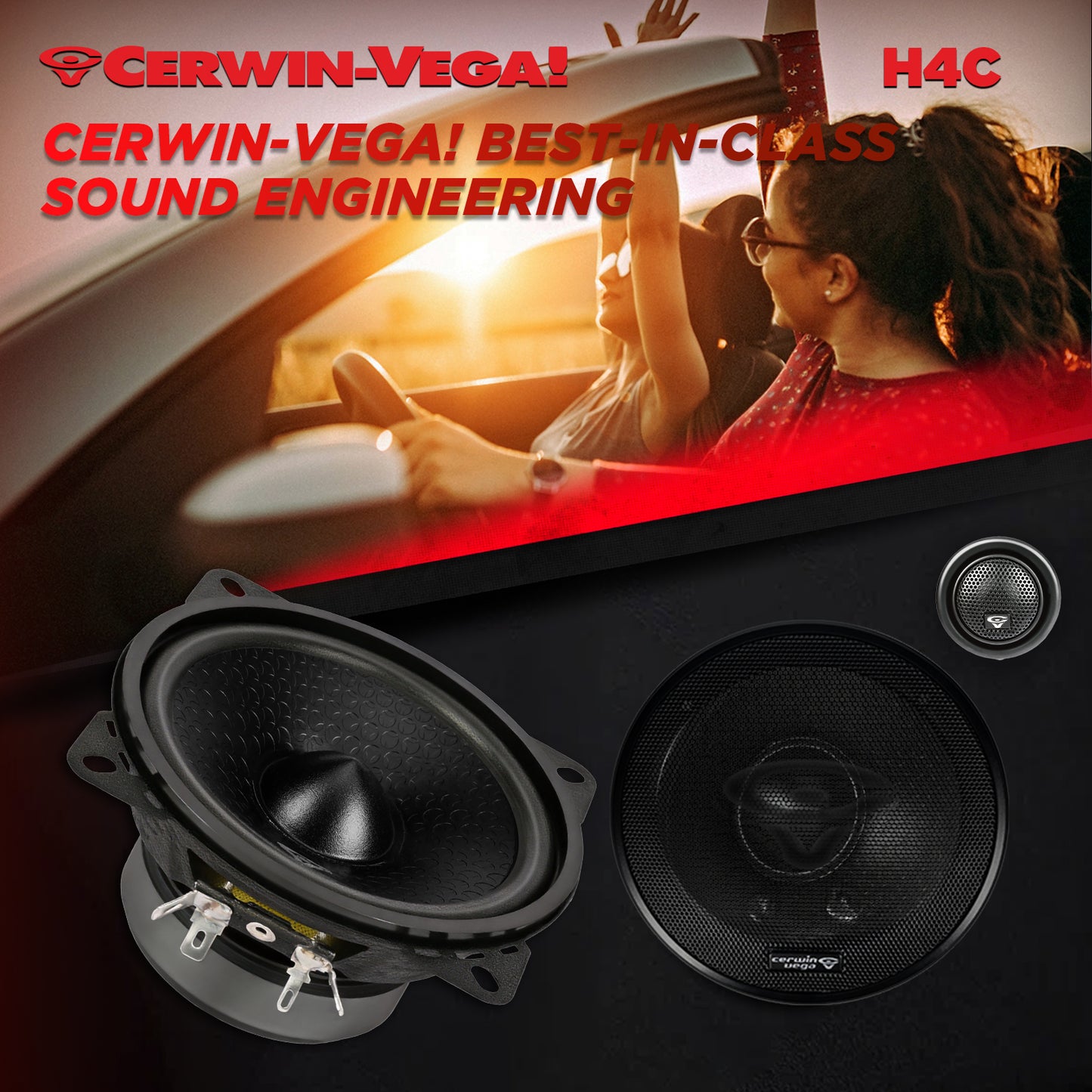 H4C - HED 2025 Edition 4” 2-Way Component Full Range Speaker Set