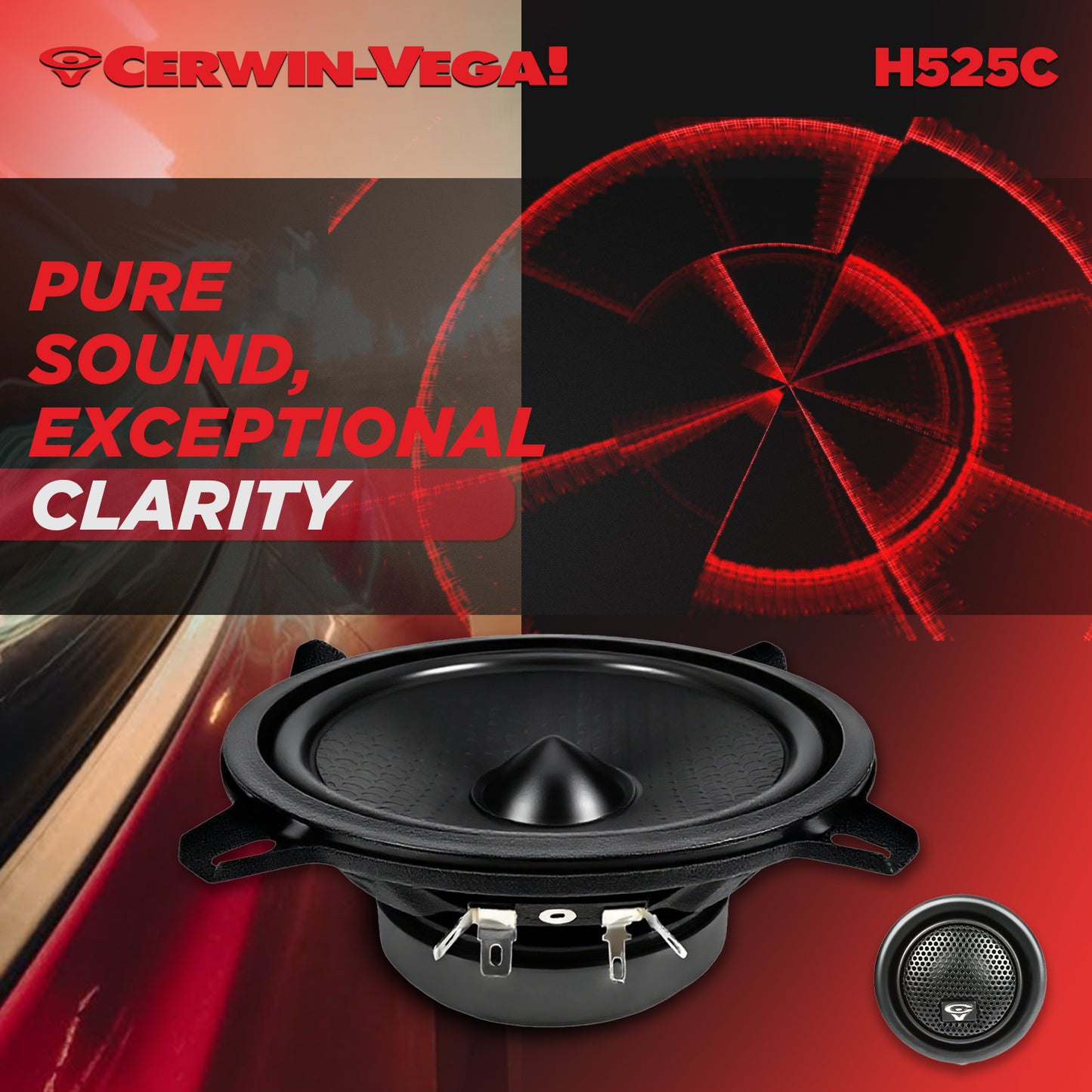 H525C - HED 2025 Edition 5.25” 2-Way Component Full Range Speaker Set