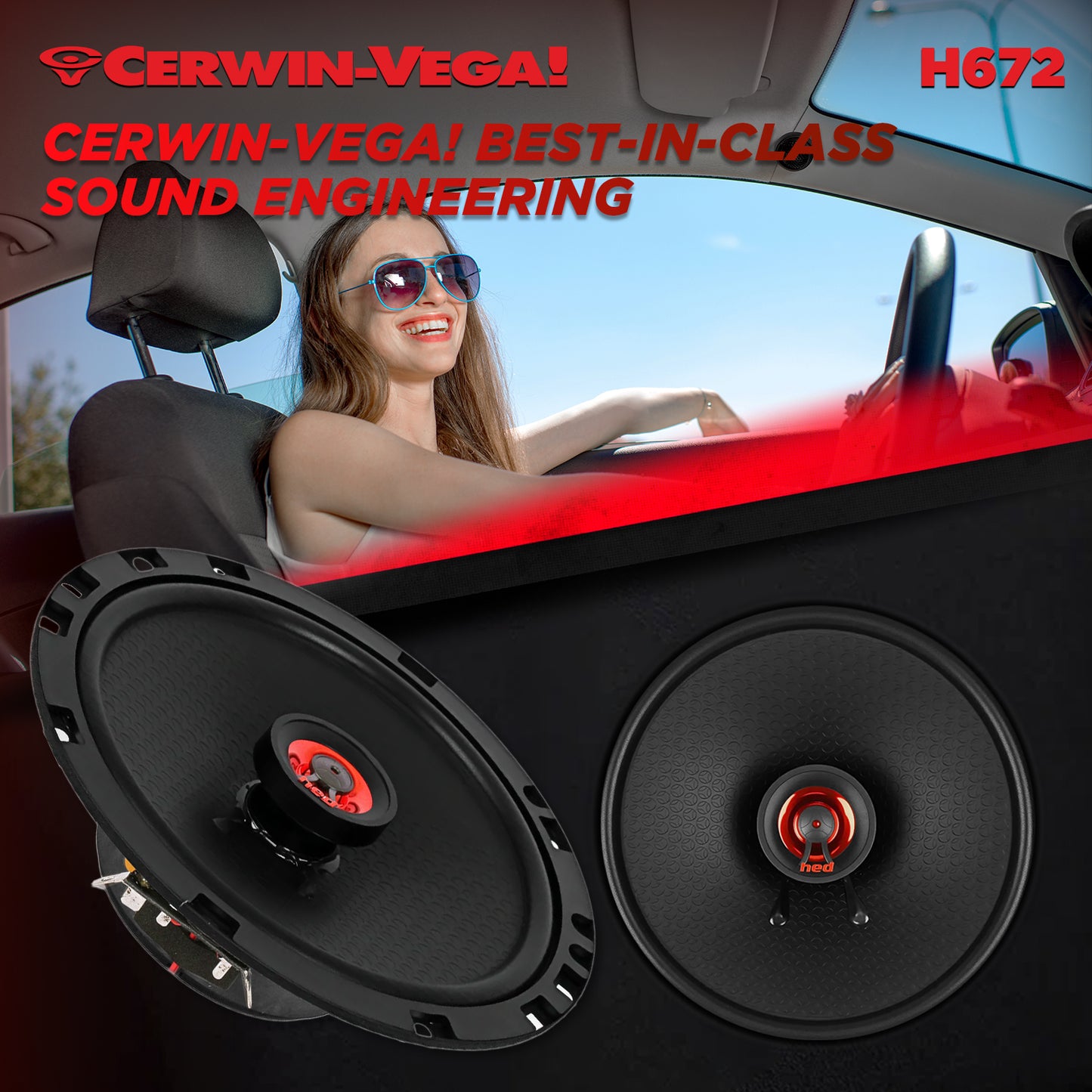 H672 - HED 2025 Edition - 6.75” 2-Way Coaxial Full Range Speaker Set