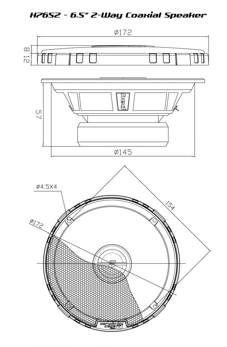 6.5" HED 2-Way Coaxial Speakers - H7652 - Cerwin Vega
