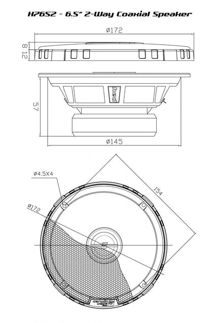 6.5" HED 2-Way Coaxial Speakers - H7652 - Cerwin Vega