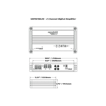 RPM Stroker 2 Channel Class-D Digital Amplifier-SRPM700.2DW