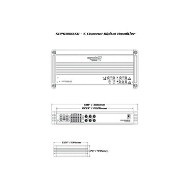 RPM Stroker Class-D 5 Channel Digital Amplifier (White)-SRPM1100.5DW