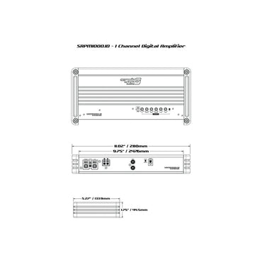 RPM Stroker Class-D Mono Digital Amplifier (White)-SRPM750.1DW