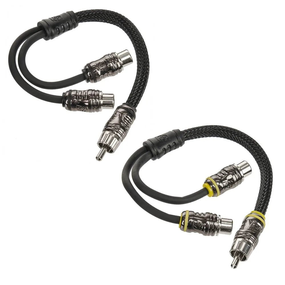 1 Male To 2 Female STROKER Series RCA Y Splitter (Pair) - RSY2F - Cerwin Vega