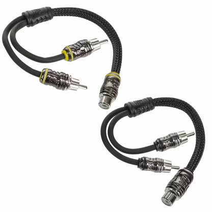 1 Female To 2 Male STROKER Series RCA Y Splitter (Pair) - RSY2M - Cerwin Vega
