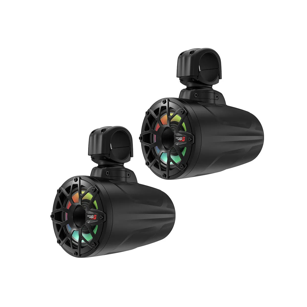 2-Way Speaker System (Pair), Black and White Coated Voice Coil Injection PP Cone Rubber Surround - Cerwin Vega