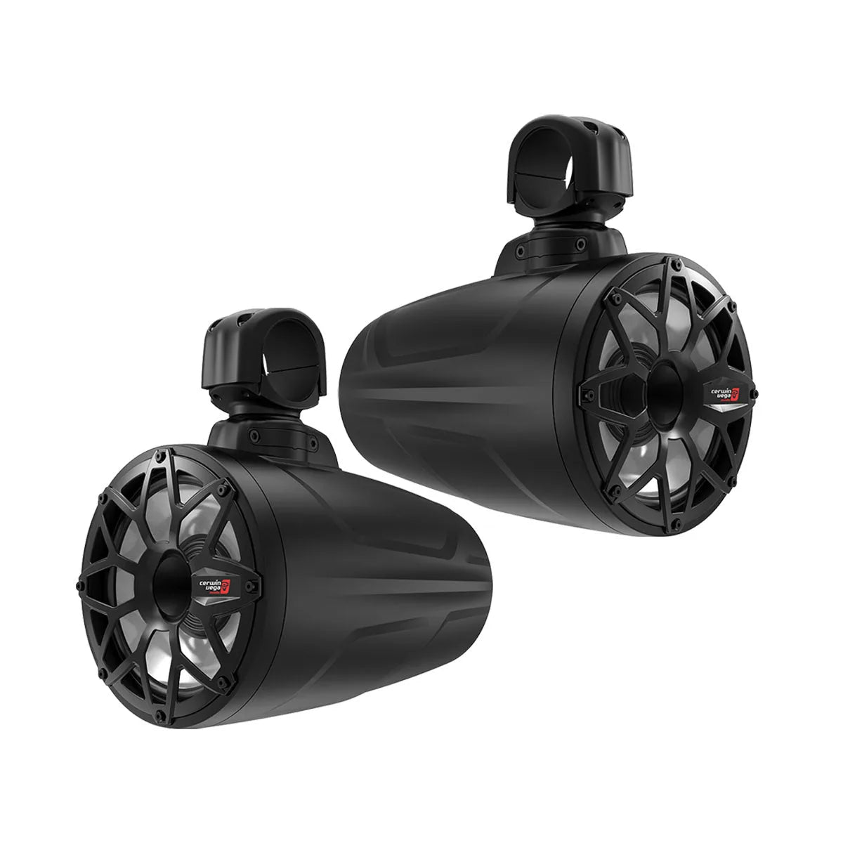 2-Way Speaker System (Pair), Black and White Coated Voice Coil Injection PP Cone Rubber Surround - Cerwin Vega