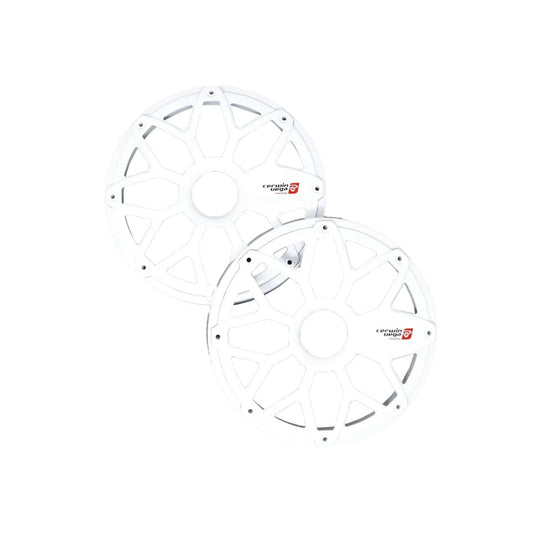 8" RPM Stroker Flush Mount Speaker Grill, White (Pair) -SM8FWW - Cerwin Vega