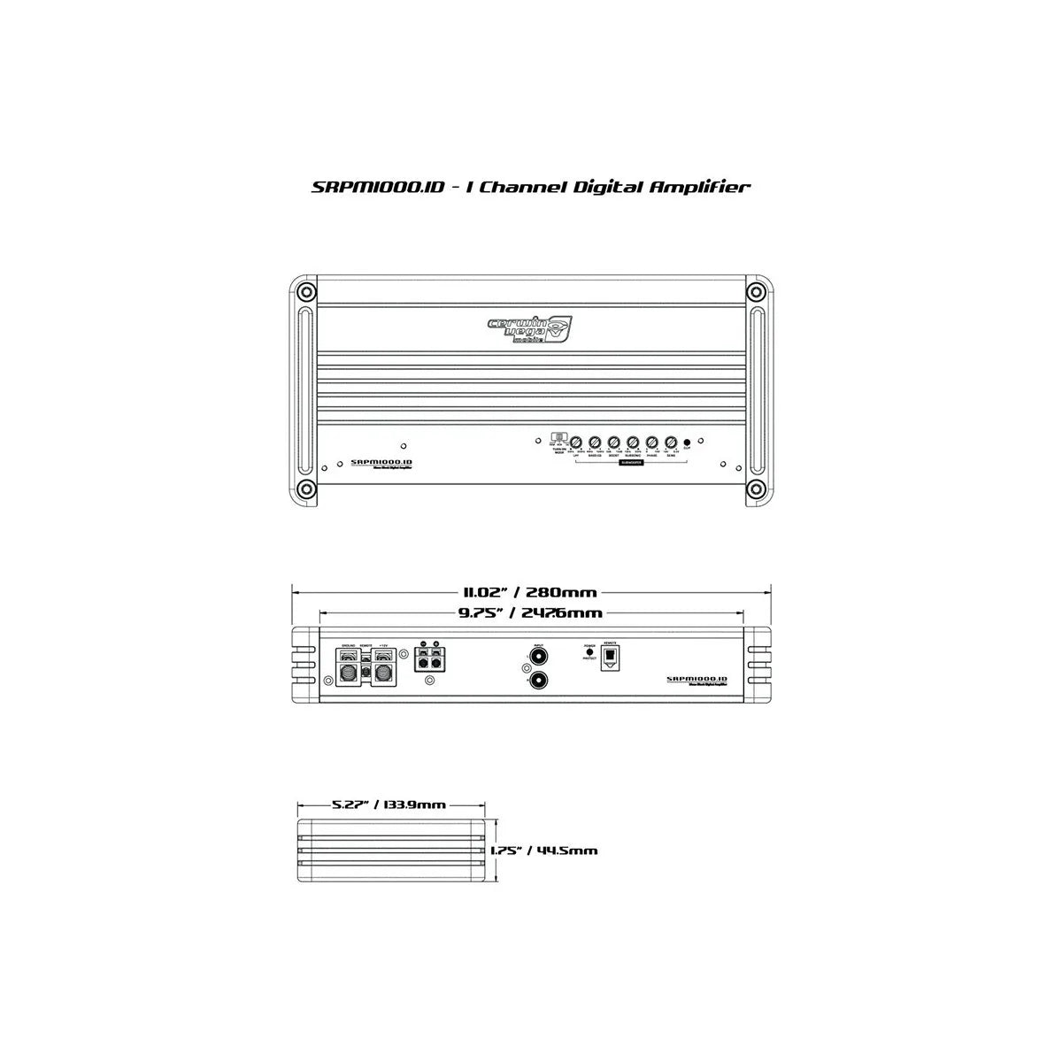 1-Channel SRPM Stroker Monoblock Class-D Amplifier (White) - SRPM1000.1DW - Cerwin Vega