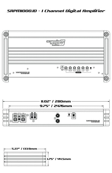 RPM Stroker  Class-D Mono Digital Amplifier (White)