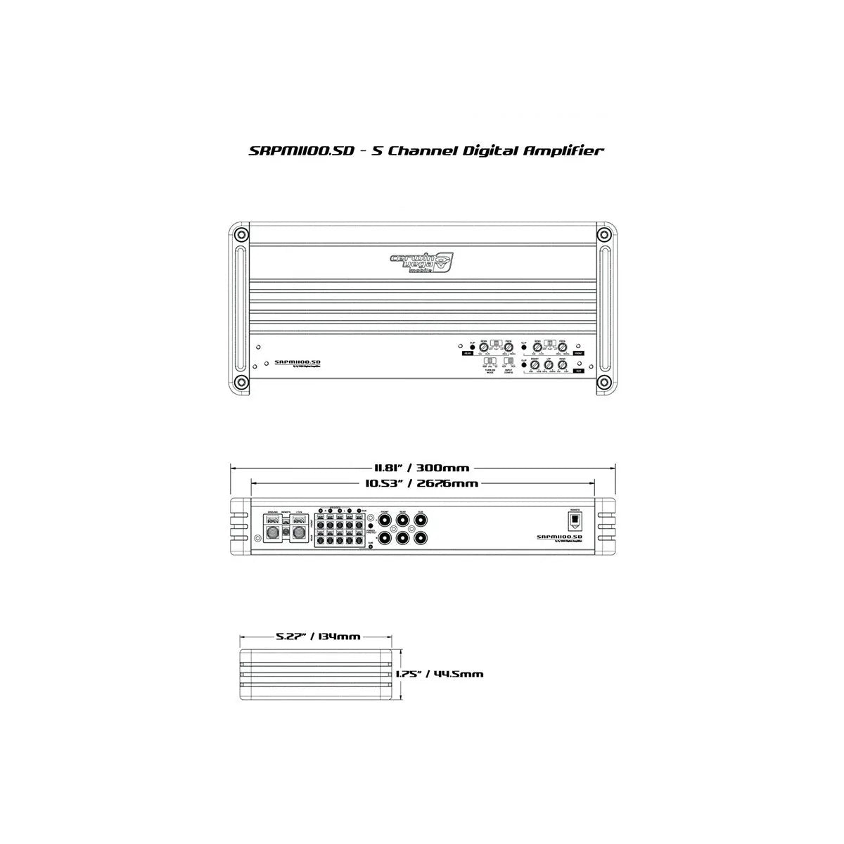 5-Channel SRPM Stroker Full Range Class-D Amplifier (White) - SRPM1100.5DW - Cerwin Vega