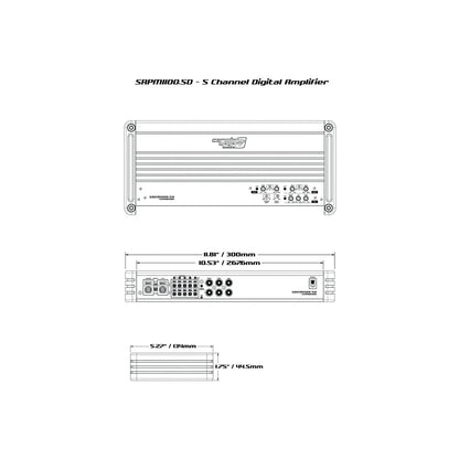 5-Channel SRPM Stroker Full Range Class-D Amplifier (White) - SRPM1100.5DW - Cerwin Vega