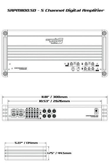 RPM Stroker Class-D 5 Channel Digital Amplifier (White)